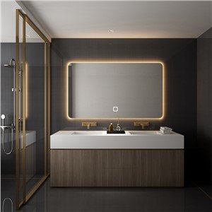 IP44 Round Smart Frameless Bathroom Mirror Illuminated Bath Vanity Mirror with LED Light/ Touch Switch /Defogger 220V/110V CE ETL