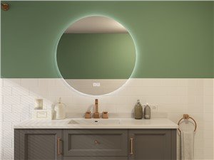 LED Bathroom Mirrors, Lighted Vanity Mirror-White/Warm Light, Rectangular Wall-Mounted Decorative Mirror, 7 Sizes, Vertical/Horizontal Hang